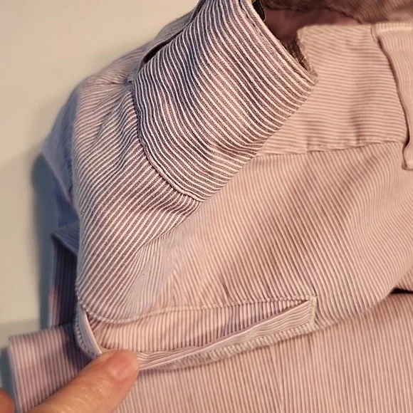 CHRISTOPHER & BANKS Lavender and White Pinstripe Ankle Pants Size 12 Petite - Picture 4 of 12